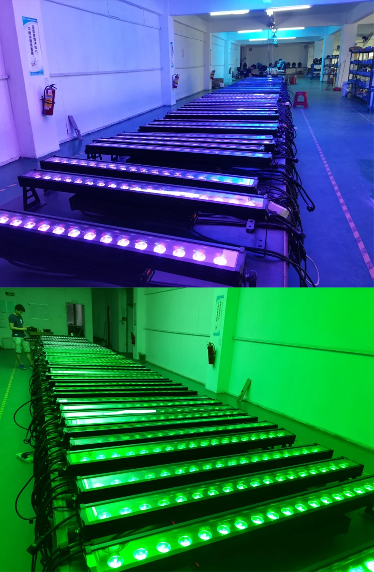 18x10W IP65 RGBW LED Wall Washer Light Bar, Pixel Control