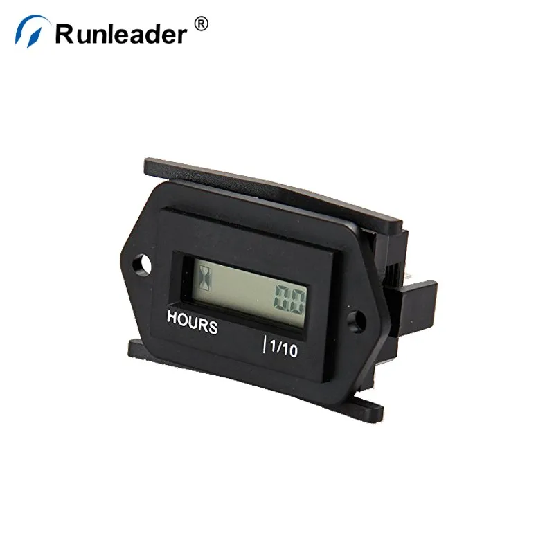 Runleader Generator Lcd Hour Meter Dc 12v For Outboard Motor Atv Gasoline Engine Air Compressor