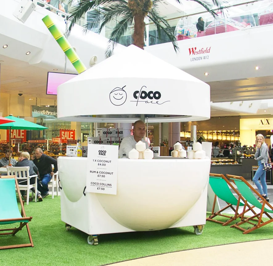 Coconut Juice Kiosk Outdoor Selling Stand Fiberglass Booth For