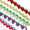 Golden Knit 3.5cm Width Fruits Embroidery Lace Trim for Children Clothes YD0322#