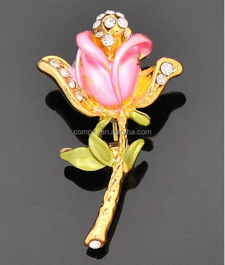 ファッションエレガントなピンクローズクリスタル花小さなスカーフリングブローチ Buy ローズフラワーブローチ 生地の花のブローチピンク スカーフクリップブローチ Product On Alibaba Com