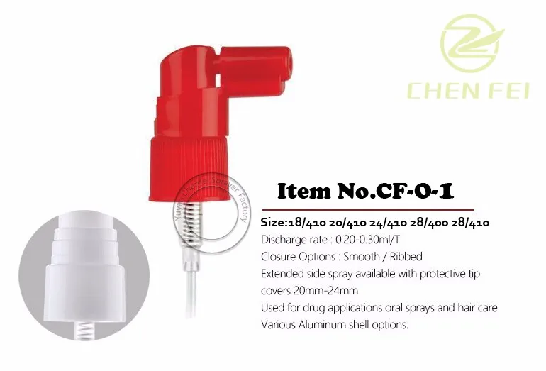 Plastic Medical Nasal Sprayer With 35mm 55mm 65mm 75mm Long Nozzle