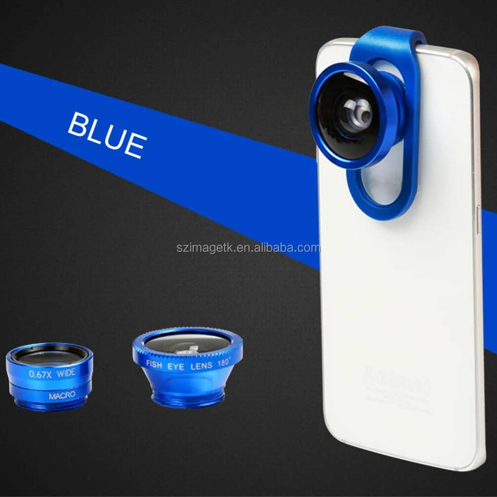 Cheap Wholesale Universal Mobile phone fisheye 0.67x wide-angle+macro+fish eye optical