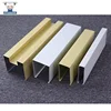 Building decorative products U-shape square tubular aluminum strip ceiling