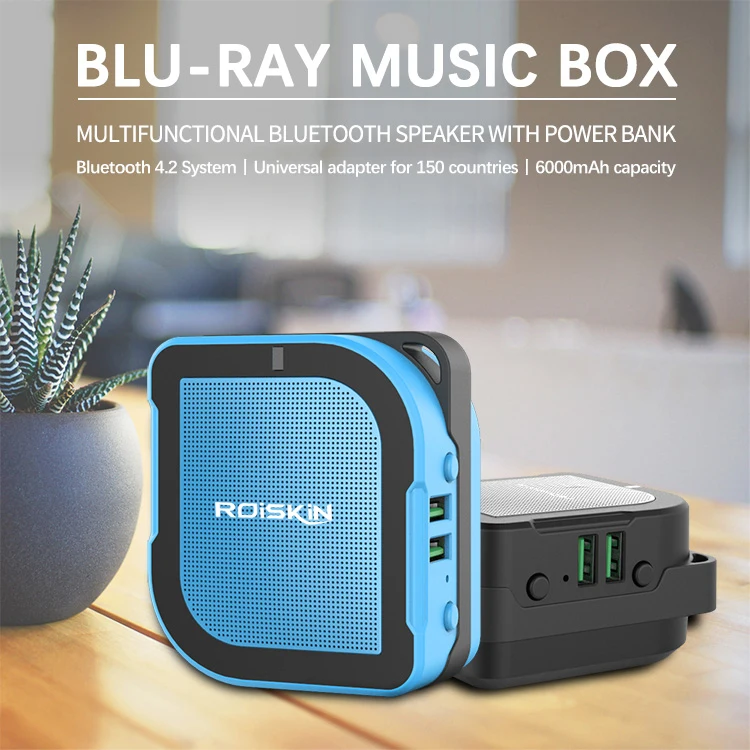 2020 Newest High Quality Waterproof Blue tooth Speaker Wireless Portable For Bluetooth Speaker 6000 mAh Power Bank - ANKUX.COM