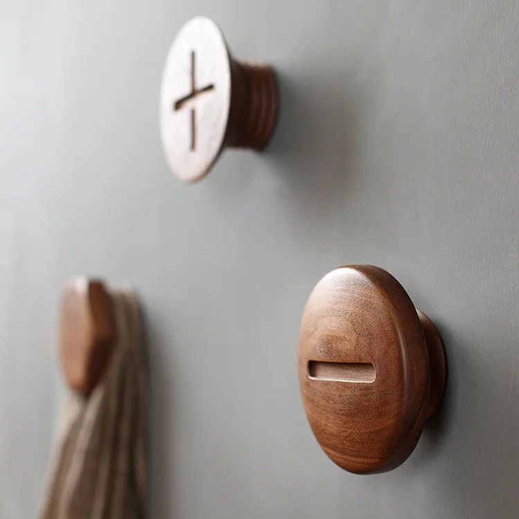 Wholesale Natural Wooden Coat Hooks Wall Mounted Made Of Beech Wood