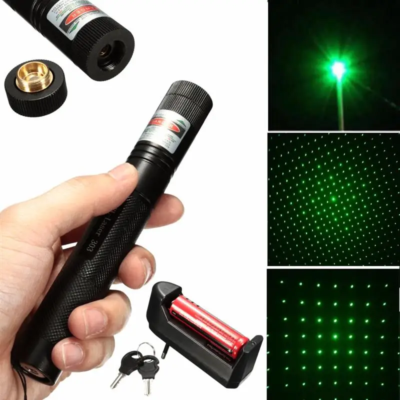 Free Shipping Laser Pointer Green Light 100mw 532nm Waterproof Focused