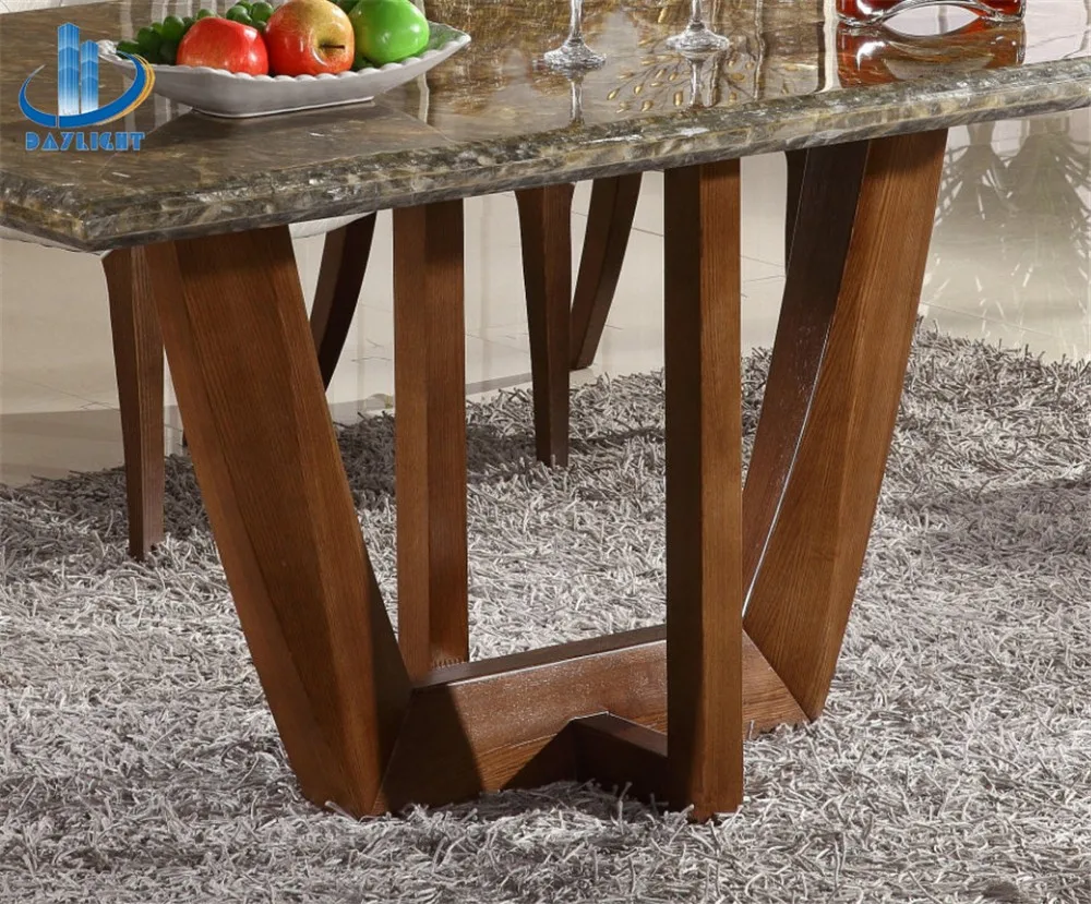 Luxury Design Wooden Legs Faux Marble Dining Table Buy Luxury Dining