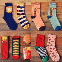 Brand Caramella Autumn Winter Character Cartoon Men Cotton Long Socks For Neutral Animal Socks Lovers Socks 2014 New Arrival