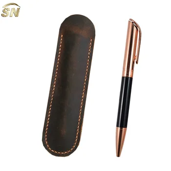 leather pen holder