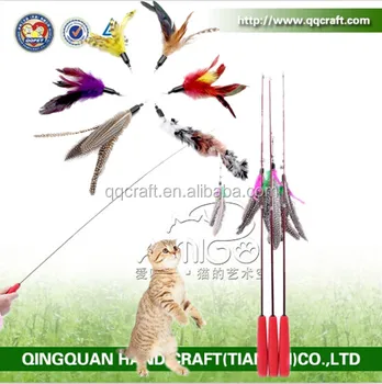 Qqpet Télescopique Canne À Pêche Spin Plume Baguette Chat Qqpet Télescopique Canne À Pêche Spin Plume Baguette Chat