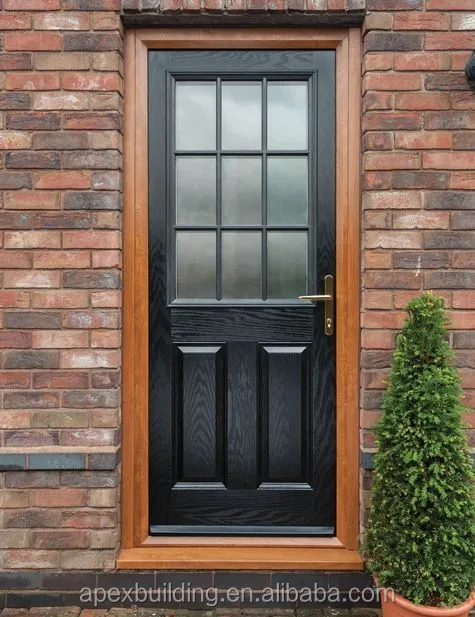 Black simple modern wood composite screen door