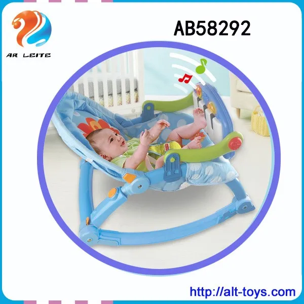 2018 Soft New Fun Musical Vibrating Baby Bouncer With Removable Piano
