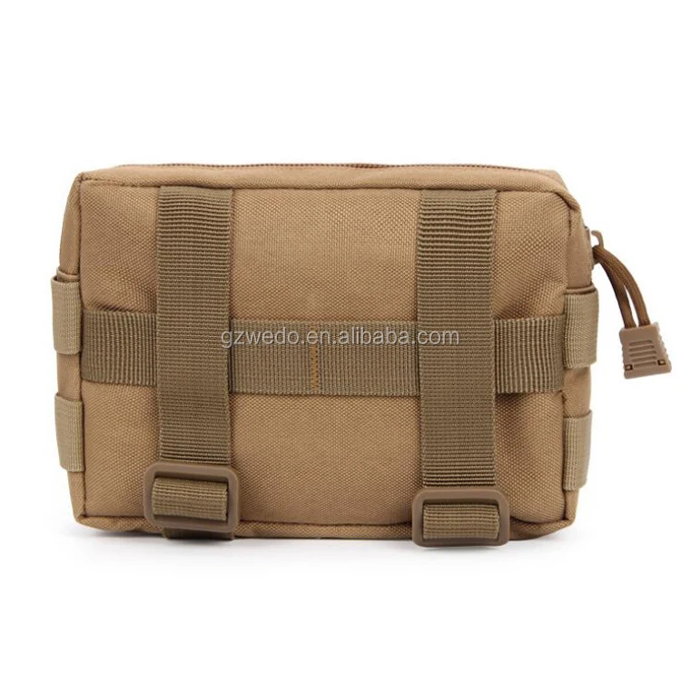 Olive Drab Molle Pouch EDC Gadget Bag 600D Nylon Compact Water-Resistant Multi-Purpose Gear Hanging Accessory Bag