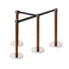 3 Slide-On Connection Points Queue Line Post Retractable Flood Barrier for VIP Areas