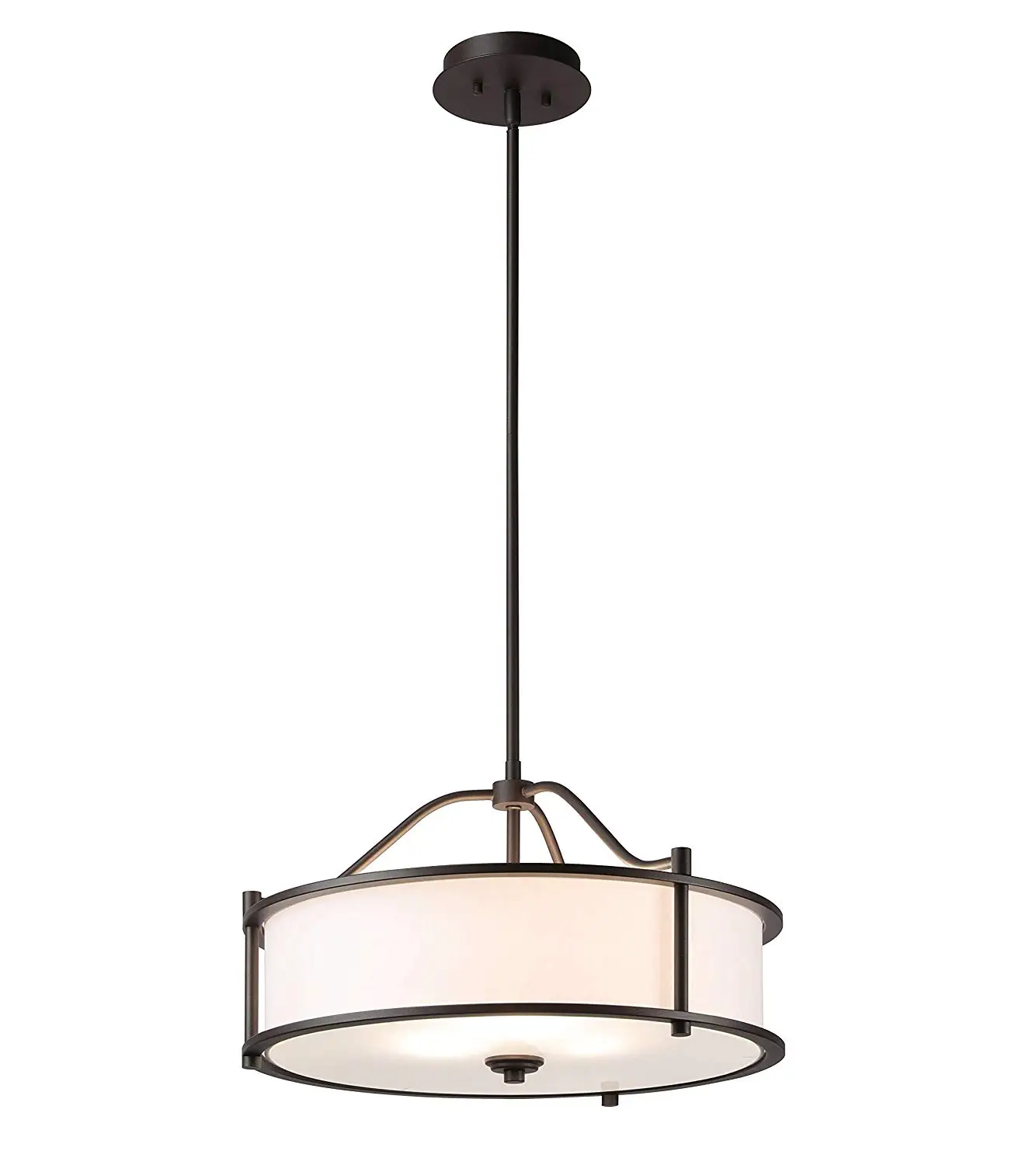 Drum Shade Pendant Lights Find Get Quotations Pendant Lighting 18 Inch 3 Light Drum With Fabric Shade And Gl Diffuser In