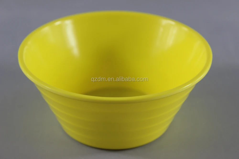 Solid Melamine Salad Bowl,Outside Wavy v Shape Storage Bowl