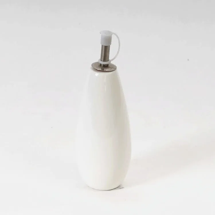 Household hot sale custom logo cruet set ceramic vinegar and oil dispenser set