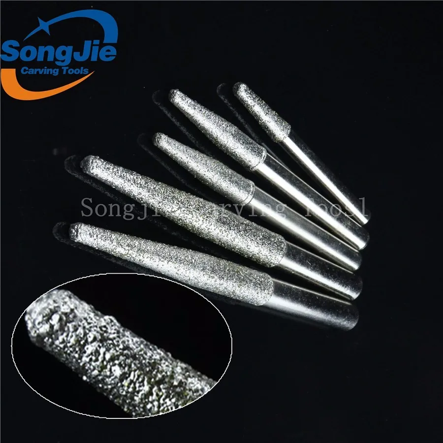 High Quality Sintered Polishing Burr Diamond Carving Bit For Stone