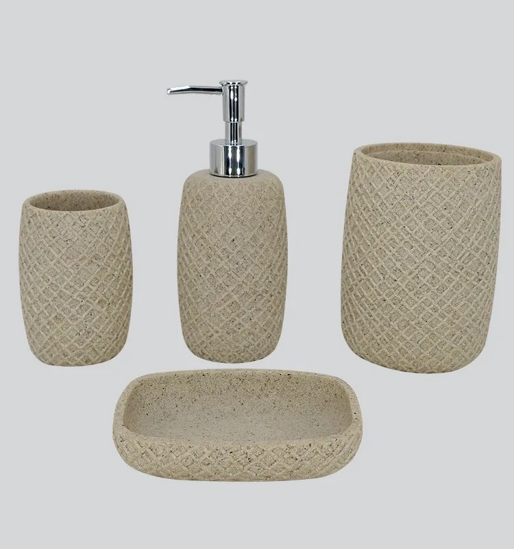 beige toilet brush holder