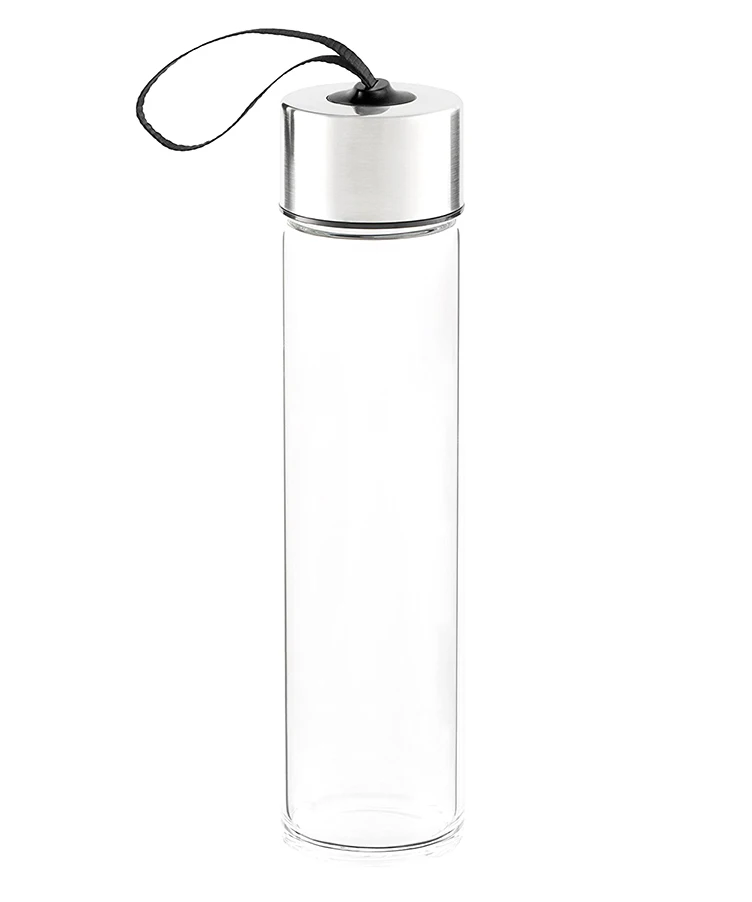 Wholesale Oem Custom Logo 450ml Slim Clear Glass Voss Water Bottle
