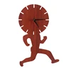 Cheap OEM natural color high quality 2017 new design round Running Man shape wall clock