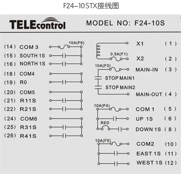 F21 e1b telecrane схема подключения