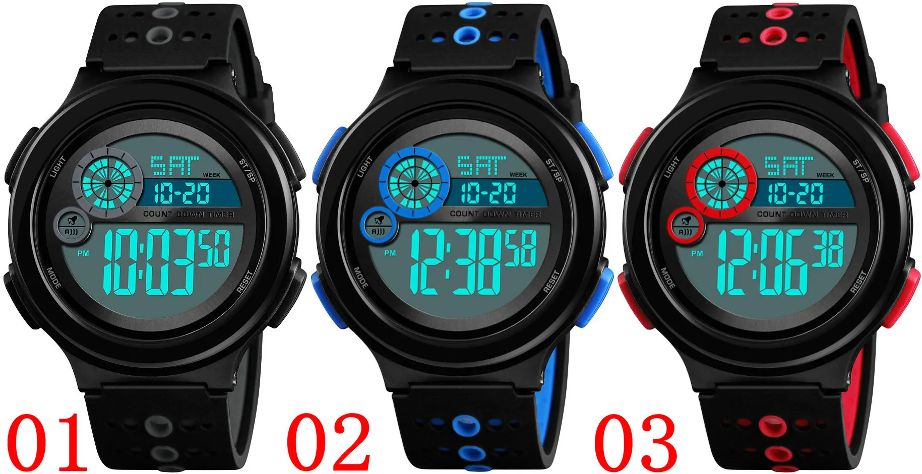 SKMEI 1374 Мужчины цифровые часы движение Многофункциональный Открытый спортивные часы