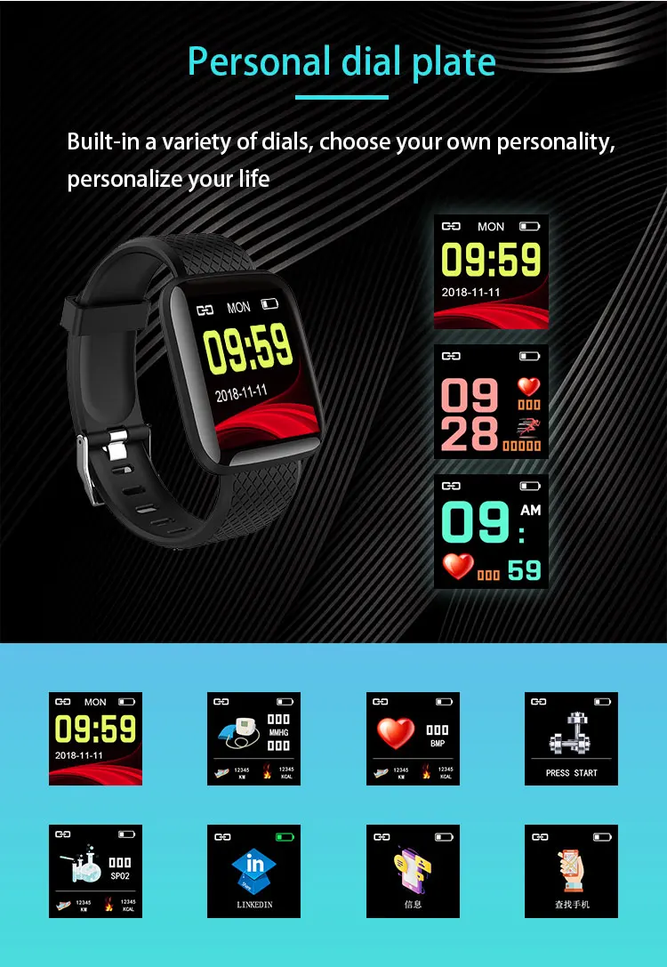 Newest Wearable Device Waterproof Fitness Tracker Heart Rate Smart Wristband For Ios And Android