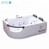 Offset corner whirlpool hydromassage bubble bath