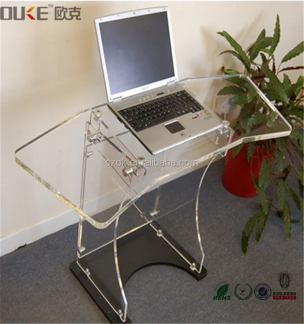 Modern Design Computer Cheap Acrylic Standing Desk Buy Acrylic