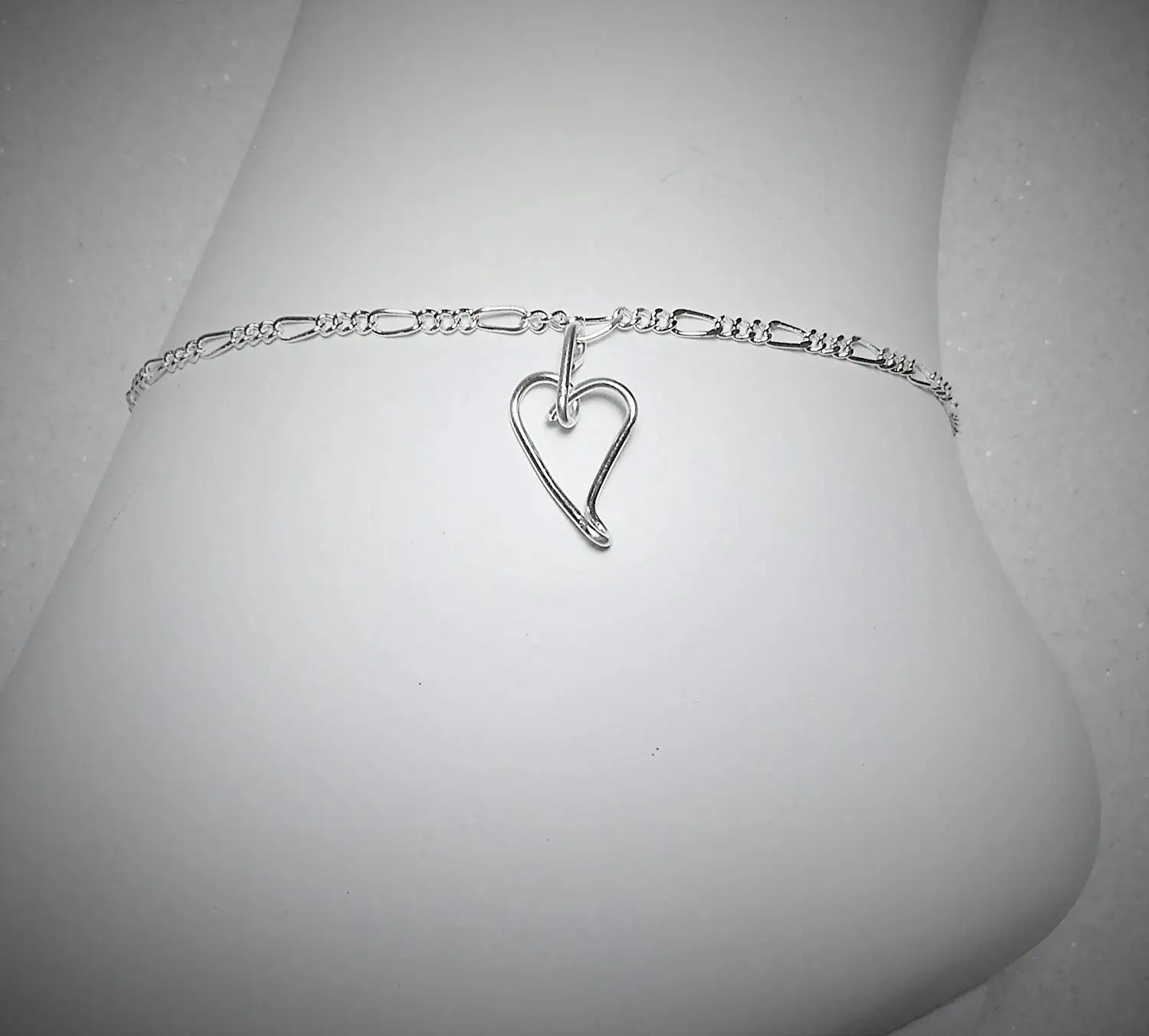 11 Inch Ankle Bracelet Find Deals On Get Quotations Sterling Silver Plated Anklet Ankle Bracelet Heart Charm 8 Inch 9 10