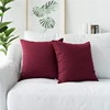Textile Supersoft Faux Linen Square Throw Cushion Cover Pillowcase, Hidden Zipper, 18x18 inch