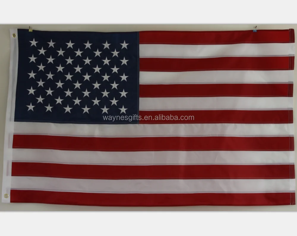 3x5/' 3/'x5/' USA 50 Star Embroidered Nylon Grommet /& Sleeved 50,000 Stitch Flag.