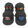 New Arrival Party Hip Hop Sound Activated Light Up Custom Flashing El Panel Hat