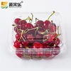 virgin PET clear fruit container punched plastic cherry box disposable