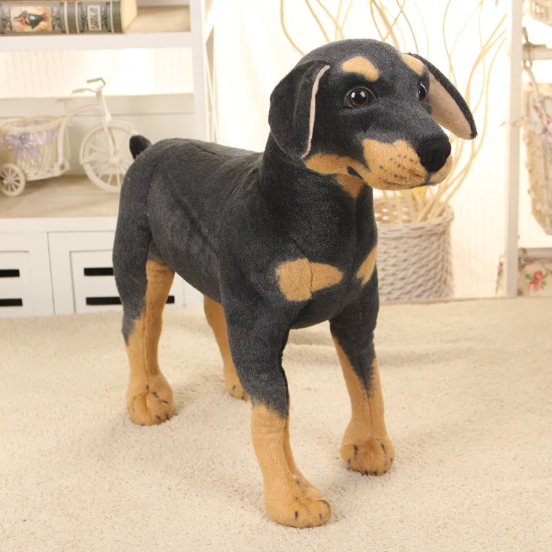 Recheado de Pelúcia Brinquedo de Simulação de Rottweiler Presente de Aniversário Cão 27x25 cm Lance Macio Travesseiro H0777 16 presente de aniversário h0777