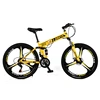 20/26inch folding mountain bike 21 speed double d;2019 factory price mtb mountain bike men with 26";brake disc mtb 203