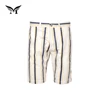 New look customized funny stripe yarn dyed 100% cotton beach men fashion shorts