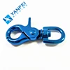 Shiny blue colored trigger snap hook Galvanized spring hook