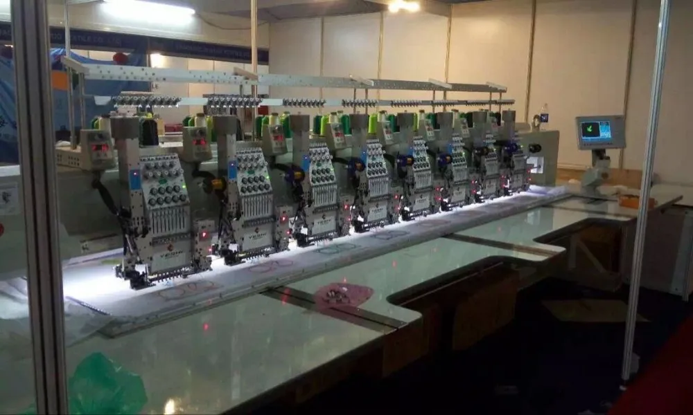 Multi Head Embroidery Laser Cutting Machine Sequin Beads Embroidery