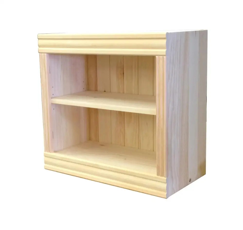 Wholesale Unfinished Pine Wood Book Shelf Magazine Display Rack