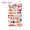 Best Selling Different Shape school stationery gift set wholesale japanese latest children fashion food shaped erasers 535