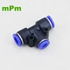 PEG 8/8/6MM Union 3 Way Change Size T Shaped Reducing Tee Hose Connector Plastic Quick Air Fitting