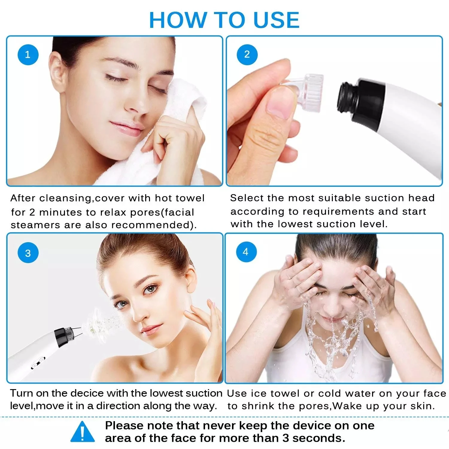 Remove blackheads clean. Чистка лица от прыщей электрическим прибором. Массажёр от акне. Oчиститель пор remove Blackhead device..