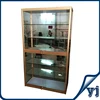 Transparent glass led display, glass wall showcase, glass perfume display cabinet