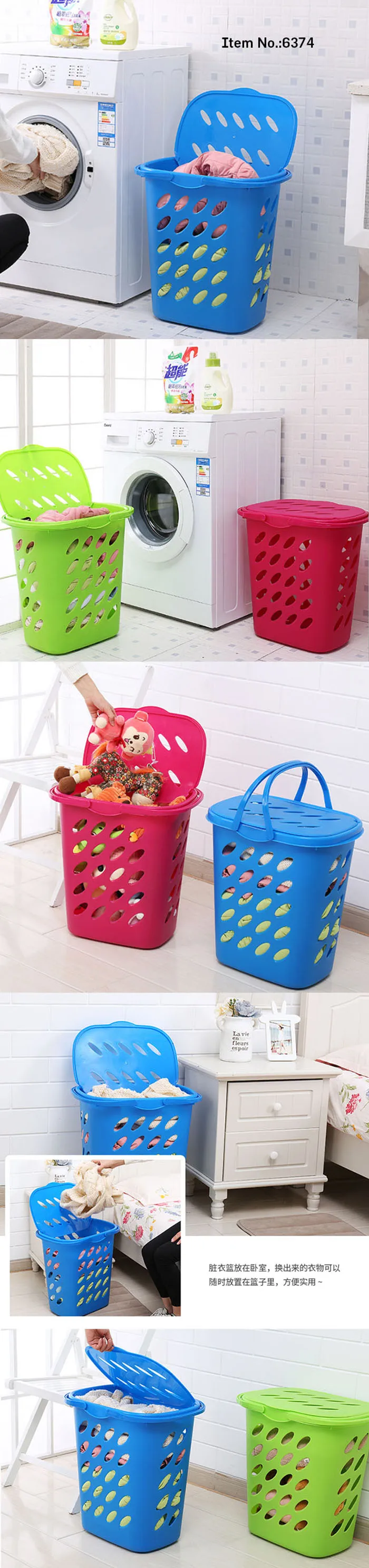 Hq6374 Square Design With Lid Plastic Laundry Basket For Kenya Market Buy Plastic Laundry