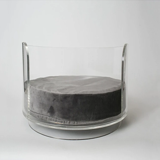 clear acrylic dog bed