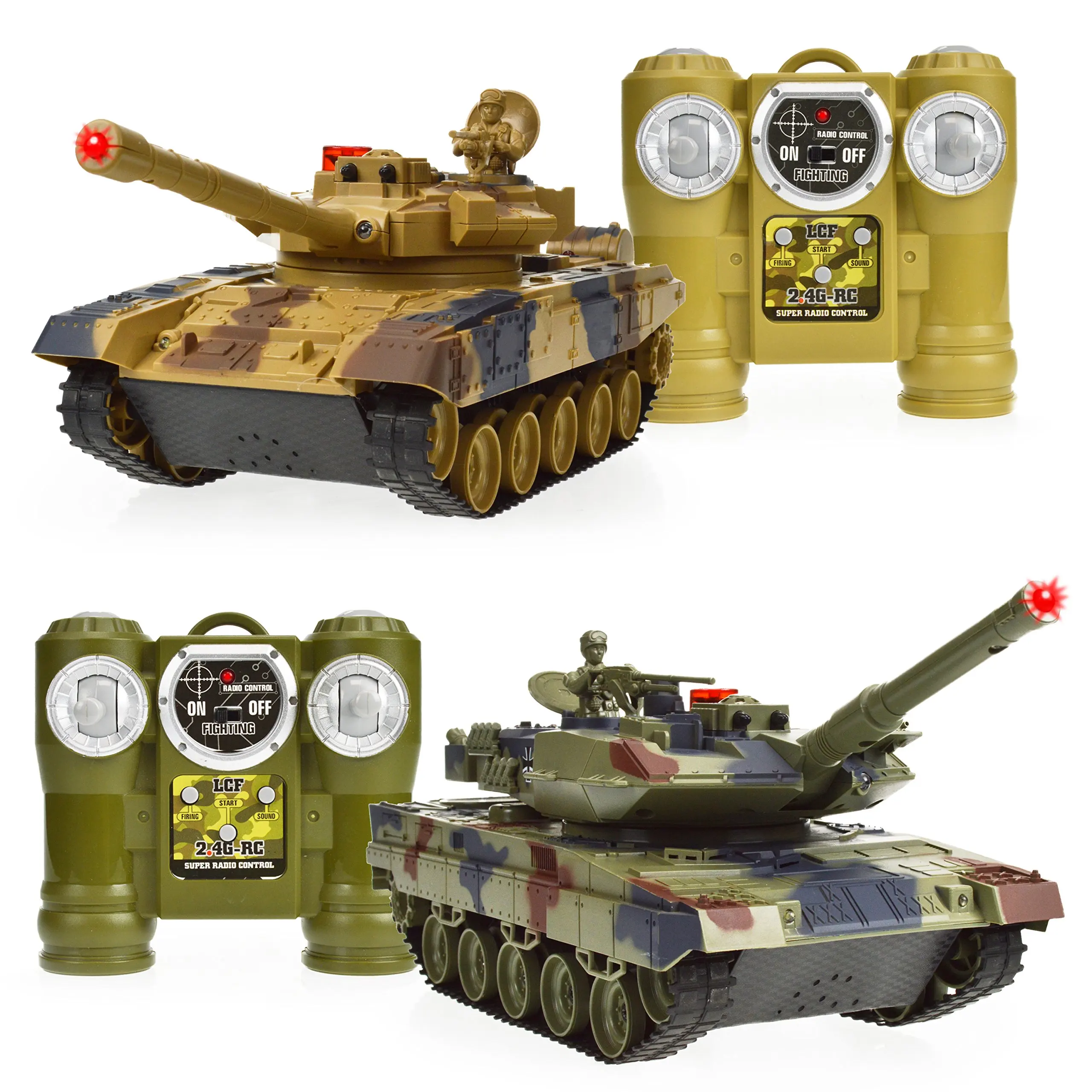 liberty imports deluxe rc fighting battle tanks