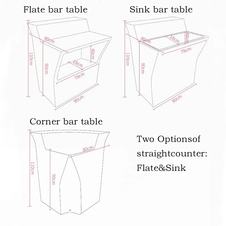 bar table details